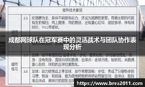 成都网球队在冠军赛中的灵活战术与团队协作表现分析